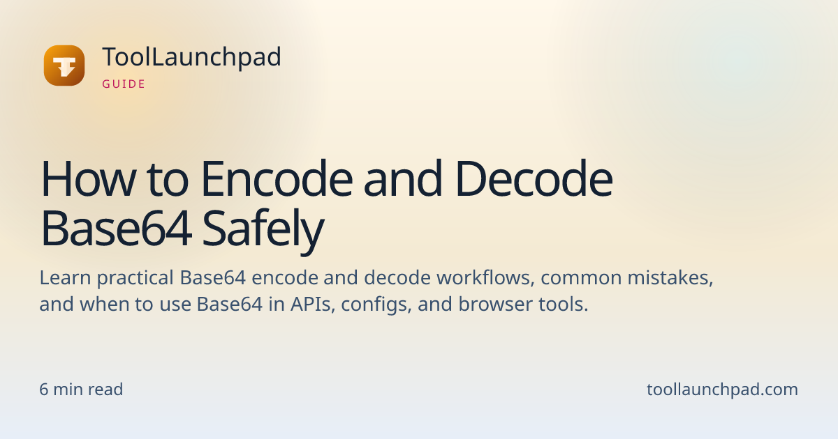 How to Encode and Decode Base64 Safely | ToolLaunchpad | ToolLaunchpad